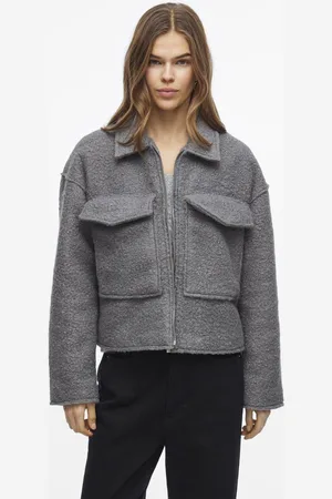 VILA Jas Vidaphne L/s Jacket 14103404 Medium Grey Melange Dames Maat - 42