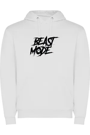 ROLY Witte unisex hoodie met “ Kleurrijke Beast Mode – Krachtige Mindset – Klauw “ Print Full Color merk maat XXL