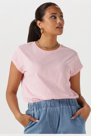 Minus Leti Tee Tops & T-shirts Dames - Shirt - - Maat 40