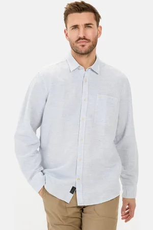 Camel Active Overhemd met lange mouwen van linnenmix - Maat menswear-4XL