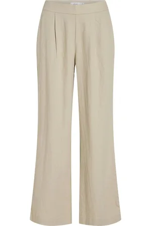 VILA Broek Vijolanda Hw Pleated Pants - Noos 14089679 Feather Gray Dames Maat - W40