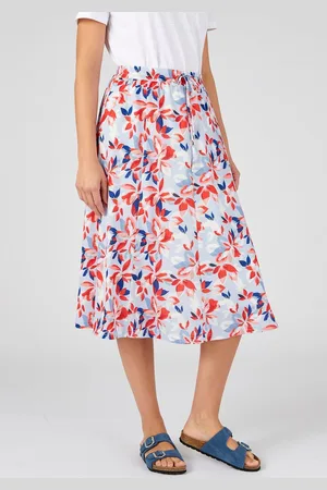 Damart Bedrukte rok in crêpe met stretch - Dames - - S