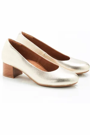Damart Pumps met krokomotief of iriserende look - Vrouwen - Geel - 37