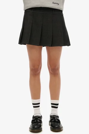 Superdry Geplooide minirok met lage taille - Dames - Rokken