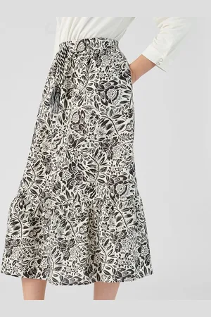 Damart Lichte rok met volants in *linnenmix met viscose - Dames - - 40