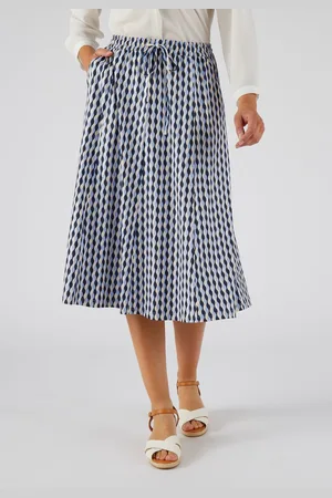 Damart Rok in warm stretchtricot met grafisch motief - Dames - - M