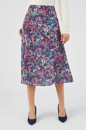 Damart Stretchrok met fronsjes in crêpe met reliëf - Dames - - 40