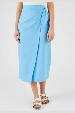 Damart Wikkelrok in linnenmix, Climatyl® - Dames - - 42