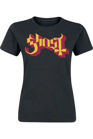 Ghost Logo Gold And Red T-shirt L Katoen Dames - Band merch, Bands, Duurzaamheid