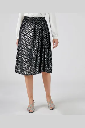 Damart Asymmetrische rok in getextureerd velours - Dames - - 50