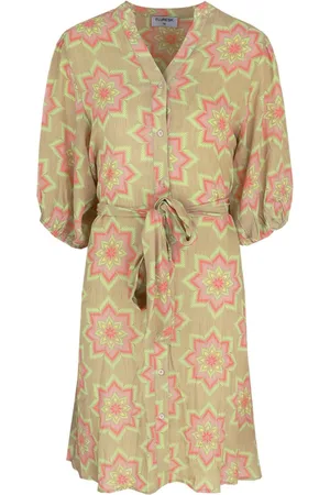 Fluresk Jurk Lysa Dress 25zzf01 502749 Khaki/seafoam Mint Dames Maat - 40