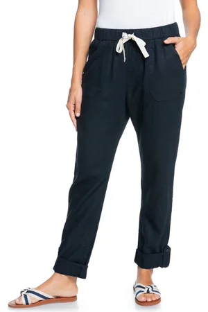 Roxy On The Seashore - Linen Cargo Trousers for Women