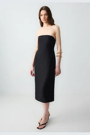 Jimmy Key Slim Fit Geweven Zwarte Jurk