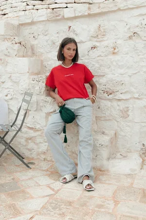 Colourful rebel Uni Logo Boxy Tee - Dames - T-shirts - XL