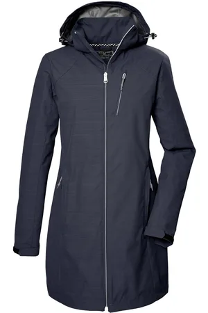 Killtec Kos 57 Softshell Parka - Dames Ongevoerde softshell - blue night/tonal melange