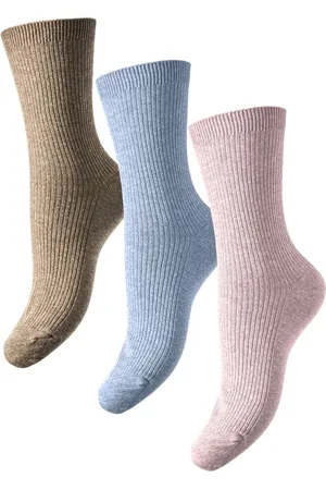 Pieces® 3-paar dames sokken - Marta - Katoenen sokken multipack - Grey