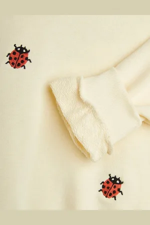 Mini Rodini Sweatshirt met lieveheersbeestjes borduursel | 104-110