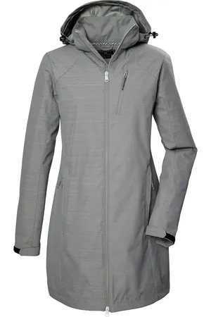 Killtec Kos 57 Softshell Parka - Dames Ongevoerde softshell - light olive/tonal melange