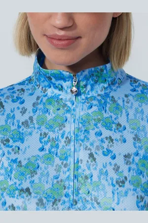 Daily Sports Dames Sheermotion LS Half Zip Water Bloom