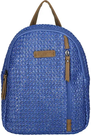 Enrico Benetti Rieten Rugzak Ibiza Steel - Blue