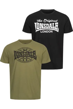 Lonsdale London Morham T-shirt Met Korte Mouwen Groen,Zwart M Man