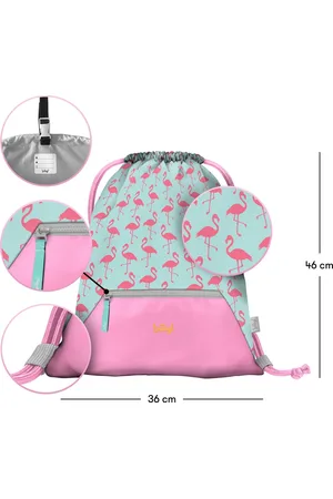 Baagl Gymtas Flamingo met Rits