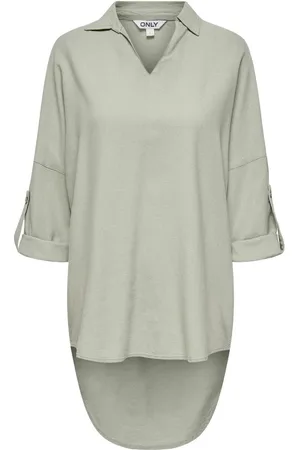 ONLY ONLCARO 3/4 LINEN BL TUNIC CC PNT Dames Tuniek - Maat XS
