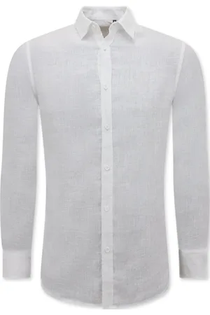 Enos Linnen Overhemd Heren - Regular Fit - Blanco