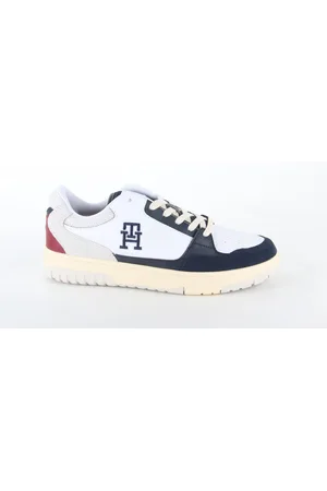 Tommy Hilfiger Tommy Hilfiger Basket Street Mix heren sneaker - Wit blauw - Maat 41