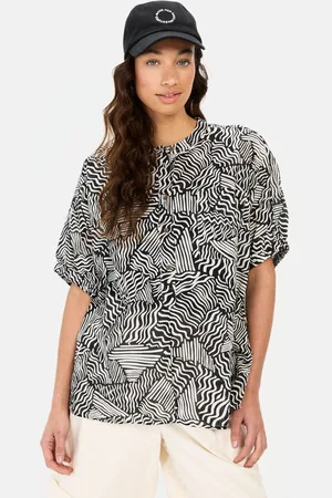 Camel Active Blouse zonder knopen met all-over print - Maat womenswear-S