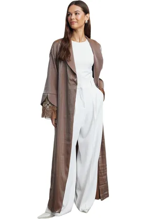 Trendyol Manchet Rozen Accessoire Gedetailleerde Geweven Cape & Abaya Tctaw25Kf00007