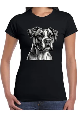 Bellatio Decorations Cadeau/verkleed T-shirt dames - - Boxer hond - hondenliefhebber XL