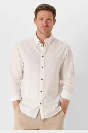 Anerkjendt Akleif L/s Cot/linen Shirt - met lange mouwen - Heren - Maat XL