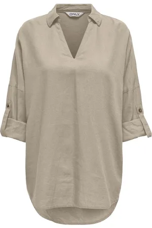 ONLY ONLCARO 3/4 LINEN BL TUNIC CC PNT Dames Tuniek - Maat S