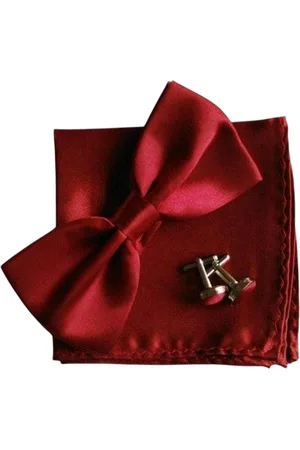 Merkloos Luxe vlinderstrik inclusief pochette en manchetknopen - - luxe - vlinderdas - strik - strikje - pochet - heren