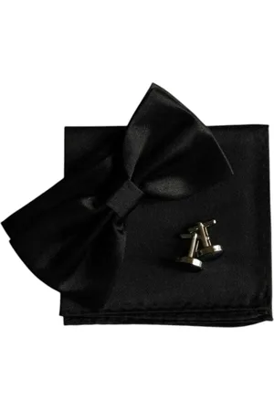 Merkloos Luxe vlinderstrik inclusief pochette en manchetknopen - - Sorprese - luxe - vlinderdas - strik - strikje - pochet - heren