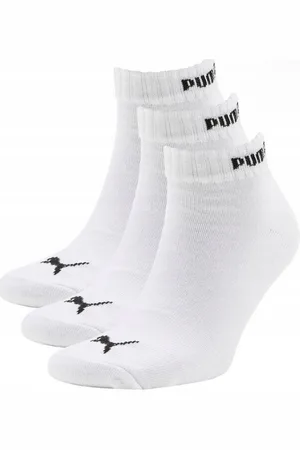 PUMA Unisex - Maat 39 - 42 cm - Wit - Sokken voor Heren/Dames - Sport - QUARTER - Korte sokken - ( 3 - pack )