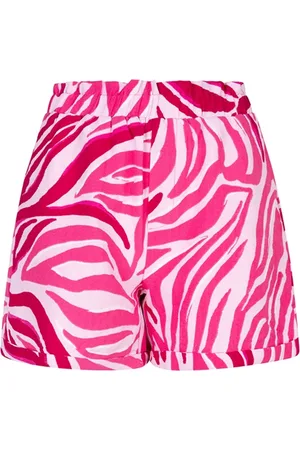 lofty manner Broek Short Sade Qd32 784 Logo Zebra Print Dames Maat - XL