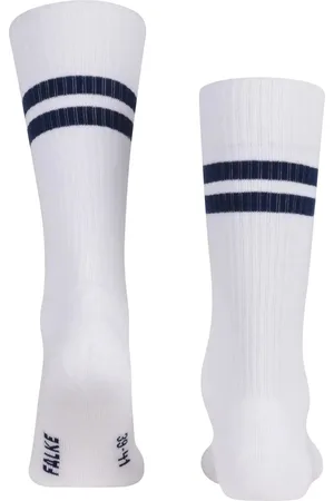 Falke Dynamic Unisex sportsokken - Katoenen sportsokken met strepen voor dames en heren - witte sportsokken - 44