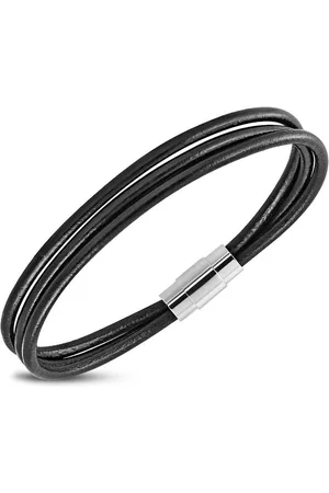 Amanto Armband Ferdi A - Leer - 316L Staal - Magnetisch - 9mm - 22cm