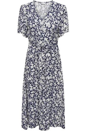 ONLY ONLHALIA LIFE S/S MIDI DRESS WVN NOOS Dames Jurk - Caroline Flower