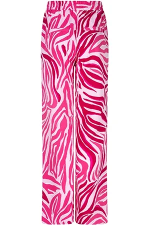 lofty manner Broek Trouser Dalila Qd35 1 784 Logo Zebra Print Dames Maat - XL