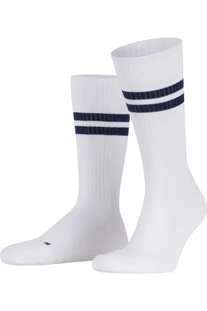 Falke Dynamic Unisex sportsokken - Katoenen sportsokken met strepen voor dames en heren - witte sportsokken - 42
