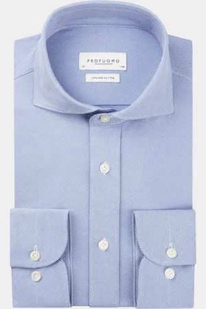 Profuomo Business hemd lange mouw Japanese knitted PPUH10054B/N