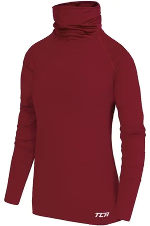 TCA Warm-Up Funnel Neck Thermische hardlooptop voor meisjes - Wit, 8-10 jaar
