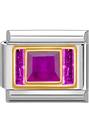 quiges Schakel - Bedel - 9mm - charms - steen - Geschikt voor - Nomination- armband - Schakelarmband - italy bedels armband