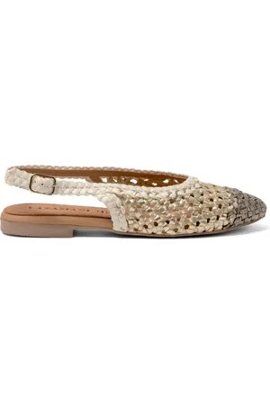 Lazamani Novia Dames Ballerinas Leer Gold - Maat 39