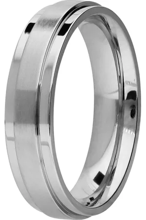 Lucardi Kinder Stalen ring mat/glans - Ring - Staal - - 17 / 53 mm