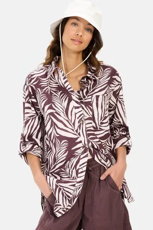 Camel Active Hemdbloes met bloemenprint gemaakt van katoen - Maat womenswear-XL