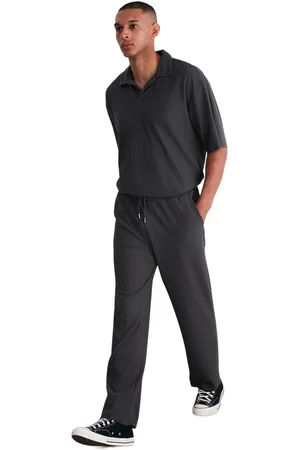Trendyol Limited Edition Indigo Straight Fit Textured Hidden Drawstring One Piece Sweatpants Tmnss23Ea00013